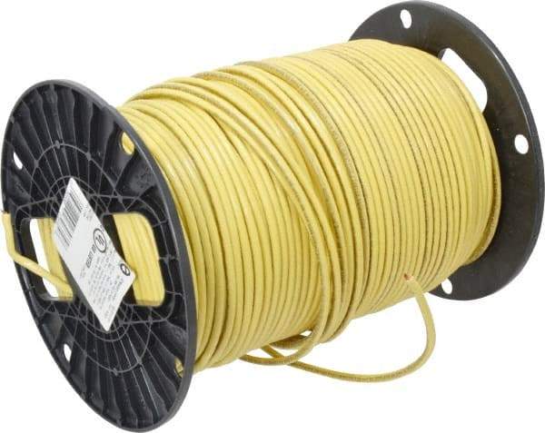 Southwire - THHN/THWN, 10 AWG, 30 Amp, 500' Long, Stranded Core, 19 Strand Building Wire - Yellow, Thermoplastic Insulation - All Tool & Supply