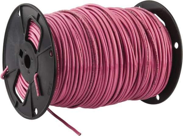 Southwire - THHN/THWN, 10 AWG, 30 Amp, 500' Long, Stranded Core, 19 Strand Building Wire - Pink, Thermoplastic Insulation - All Tool & Supply