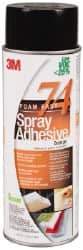 3M - 24 oz Aerosol Orange Spray Adhesive - High Tack, 200°F Heat Resistance, 50 Sq Ft Coverage, Medium Strength Bond, 30 min Max Bonding Time, Flammable, Series 74 - All Tool & Supply