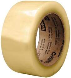 3M - 3" x 110 Yd Clear Rubber Adhesive Sealing Tape - Polypropylene Film Backing, 2.6 mil Thick, 60 Lb Tensile Strength, Series 3073 - All Tool & Supply