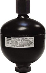 Parker - 20 Lb. Capacity, 3,045 psi Max Working Pressure, 5.55" High, Hydrin Diaphragm Accumulator - 3.74" Diam, 8 SAE Port Thread - All Tool & Supply