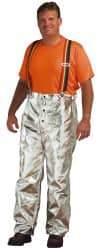 PRO-SAFE - Size XL Carbon Kevlar Aluminized Pants - No Pockets, Silver - All Tool & Supply