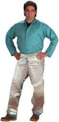 PRO-SAFE - Size Universal Carbon Kevlar Flame Resistant/Retardant Chaps - No Pockets, Silver - All Tool & Supply