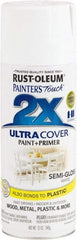 Rust-Oleum - White, Semi Gloss, Enamel Spray Paint - 8 Sq Ft per Can, 12 oz Container, Use on Multipurpose - All Tool & Supply