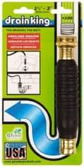 Made in USA - For 1-1/2 to 3 Inch Pipe, 6-3/8 Inch Cable Length, Handheld, Manual and Hand Drain Cleaner - Rubber Drum - All Tool & Supply