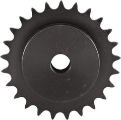 U.S. Tsubaki - 19 Teeth, 1" Chain Pitch, Chain Size 80, Plain Bore Sprocket - 1" Bore Diam, 6.076" Pitch Diam, 6.59" Outside Diam - All Tool & Supply