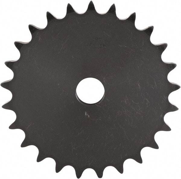 U.S. Tsubaki - 19 Teeth, 1" Chain Pitch, Chain Size 80, "A" Plate Roller Chain Sprocket - 15/16" Bore Diam, 6.076" Pitch Diam, 6.59" Outside Diam - All Tool & Supply