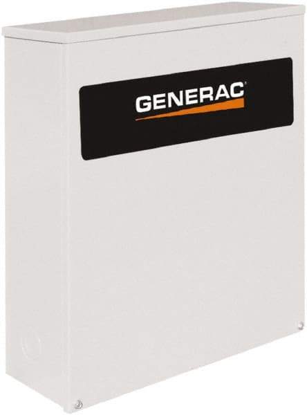 Generac Power - 3 Phase, 277/480 Input Volt, 400 Amp, Automatic Transfer Switch - 3R NEMA Rated, Steel, 30.1 Inch Wide x 13.1 Inch Deep x 48.1 Inch High, Automatic Exerciser, Electrically Operated, IEC 60947-6-1 - All Tool & Supply