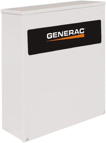 Generac Power - 3 Phase, 277/480 Input Volt, 200 Amp, Automatic Transfer Switch - 3R NEMA Rated, Aluminum, 30.1 Inch Wide x 13.1 Inch Deep x 48.1 Inch High, Automatic Exerciser, Electrically Operated, IEC 60947-6-1 - All Tool & Supply