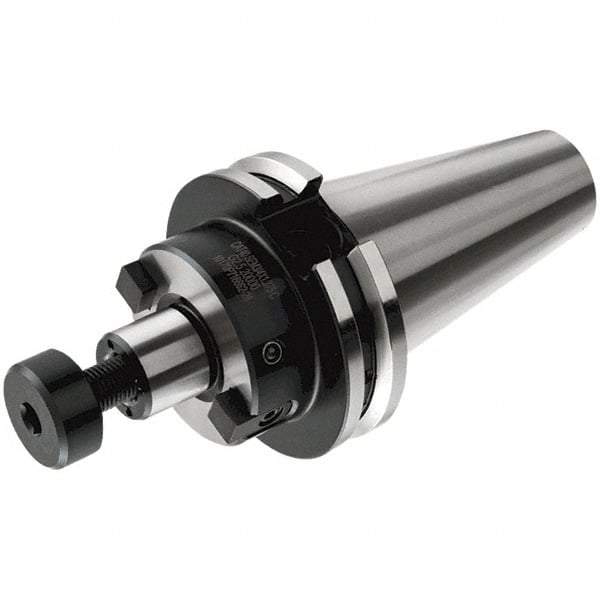 Iscar - CAT40 Taper Shank 1-1/2" Pilot Diam Shell Mill Holder - 2.406" Flange to Nose End Projection, 3.071" Nose Diam, Through-Spindle & DIN Flange Coolant - Exact Industrial Supply