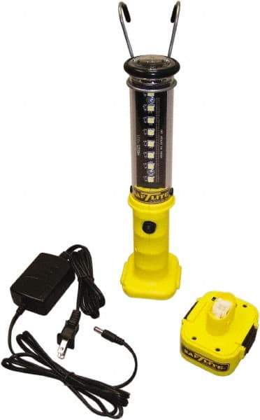 Made in USA - 100 VAC & 240 VAC, (8) 1/2, (1) 1 Watt, Cordless, LED Portable Handheld Work Light - 1 Head, Polycarbonate - All Tool & Supply