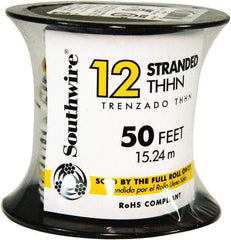 Southwire - THHN/THWN, 12 AWG, 20 Amp, 50' Long, Stranded Core, 19 Strand Building Wire - White, Thermoplastic Insulation - All Tool & Supply