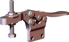 De-Sta-Co - 620 Lb Holding Capacity, Horizontal Handle, Manual Hold Down Toggle Clamp - 70° Handle Movement, 92° Bar Opening, U-Bar, Straight Base, Stainless Steel - All Tool & Supply