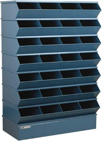 Stackbin - 7 Bin, Shelving Unit with Openings & Base - 37" Wide x 58-1/2" High - All Tool & Supply