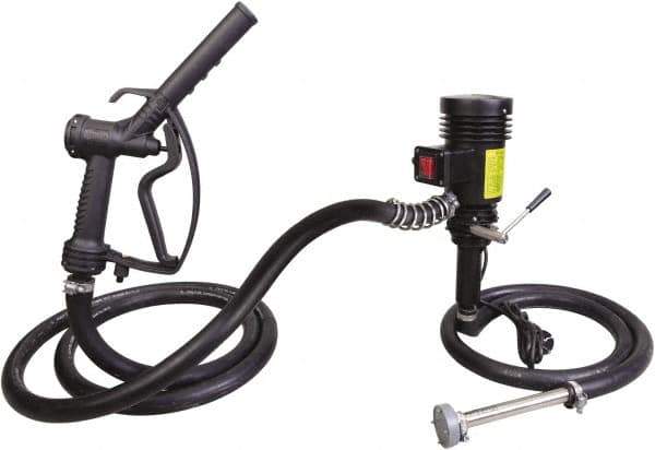 PRO-LUBE - 9.25 GPM, 3/4" Hose Diam, Pump - Stainless Steel Pump, 3/4" Inlet, 3/4" Outlet, 12 Volts, 9.84' Hose Length - All Tool & Supply