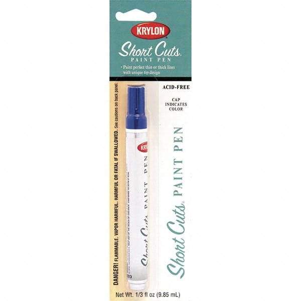 Krylon - 0.33 oz Ocean Blue Gloss Finish Paint Pen - Pen, Direct to Metal, 520 gL VOC Compliance - All Tool & Supply