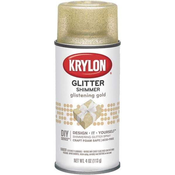 Krylon - Glistening Gold, Glitter, Craft Paint Spray Paint - 4 oz Container - All Tool & Supply