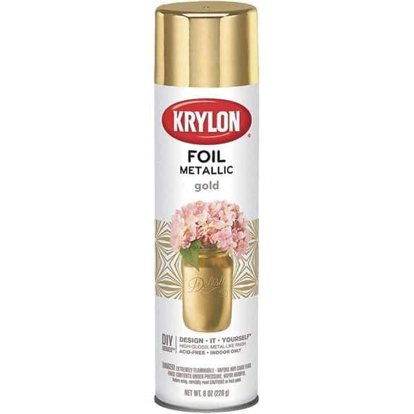 Krylon - Gold Foil, Gloss, Metallic Spray Paint - 8 oz Container - All Tool & Supply