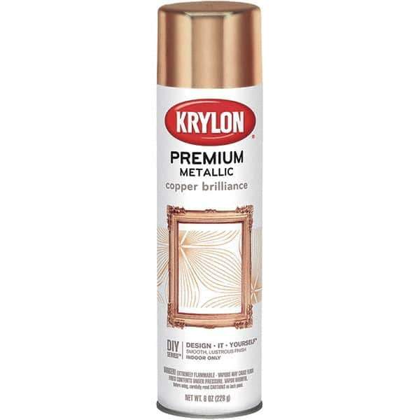 Krylon - Copper Brilliance (Color), Gloss, Metallic Spray Paint - 8 oz Container - All Tool & Supply