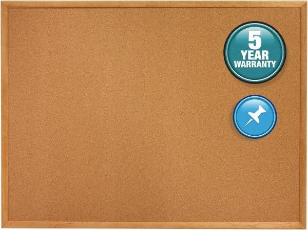 Quartet - 24" Wide x 18" High Open Cork Bulletin Board - Natural (Color) - All Tool & Supply