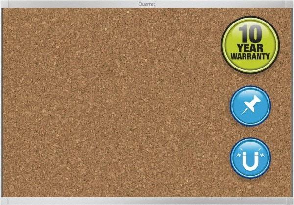 Quartet - 48" Wide x 36" High Open Cork Bulletin Board - Natural (Color) - All Tool & Supply