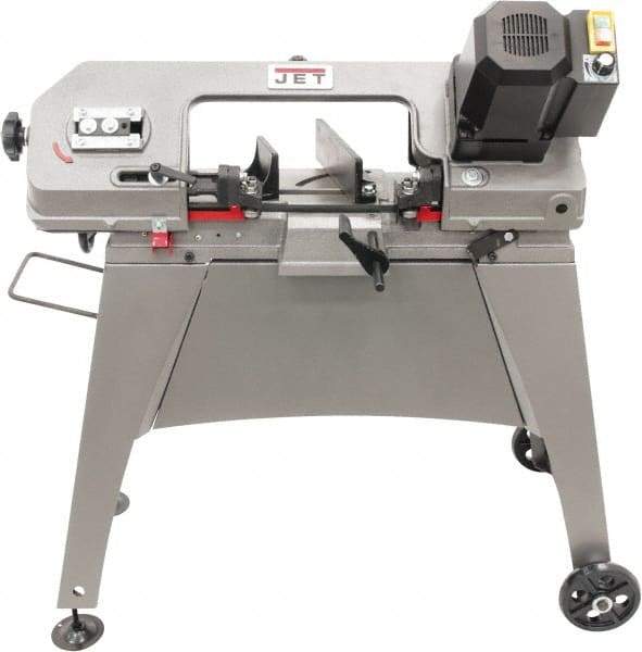 Jet - 5 x 6" Semi-Automatic Combo Horizontal & Vertical Bandsaw - 1 Phase, 90° Vise Angle of Rotation, 1/2 hp, 115 Volts, Geared Head Drive - All Tool & Supply