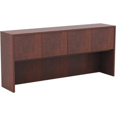 ALERA - 70.63" Long x 35-1/2" High x 15" Deep, Kneespace Credenza - Medium Cherry, Woodgrain Laminate - All Tool & Supply