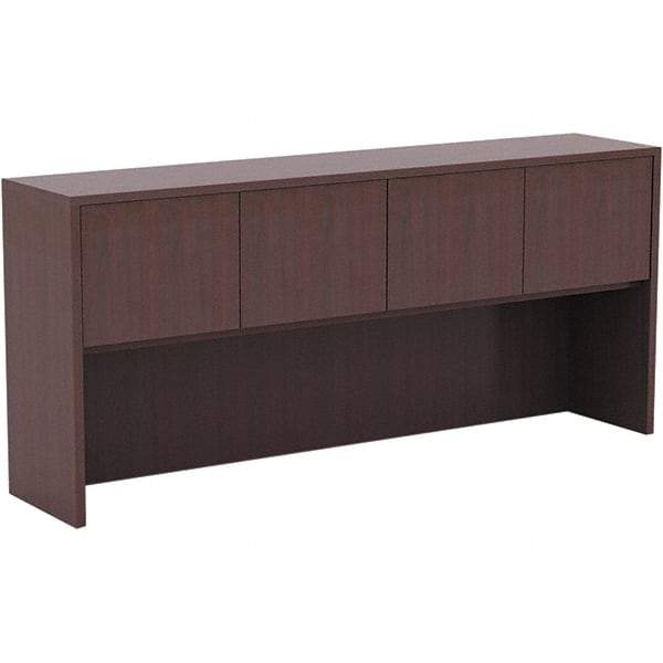 ALERA - 70.63" Long x 35-1/2" High x 15" Deep, Kneespace Credenza - Mahogany (Color), Woodgrain Laminate - All Tool & Supply