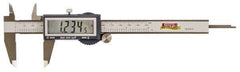 SPI - 0 to 6" Range 0.0005" Resolution, IP54 Electronic Caliper - Stainless Steel with 1.56" Stainless Steel Jaws, 0.0015" Accuracy - All Tool & Supply