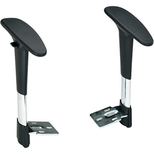 Safco - Black/Chrome Adjustable Arms - For Safco Metro Chairs Collection, Safco Metro Extended Height Chairs - All Tool & Supply