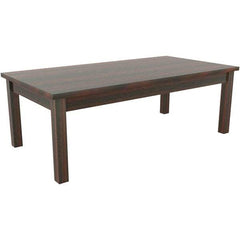 ALERA - 20" Long x 47-1/4" Wide x 16.38" High Stationary Reception Table - 1" Thick, Mahogany (Color), Wood Grain Laminate - All Tool & Supply