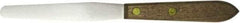 Albion Engineering - 7/16" Wide Spring Blade Stainless Steel Spatula - Flexible, Straight Hardwood Handle, 4" OAL - All Tool & Supply