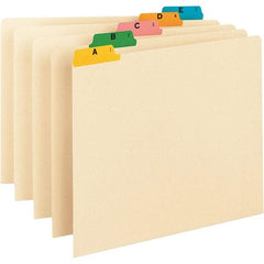 SMEAD - 8-1/2 x 11" 25 Tabs, Unpunched, Preprinted Numeric Divider - Blue, Yellow, Green Tabs, Manila Folder - All Tool & Supply