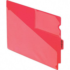 Pendaflex - 8-1/2 x 11" 50 Tabs, Unpunched, End Tab Out Guides with Pockets - Red - All Tool & Supply