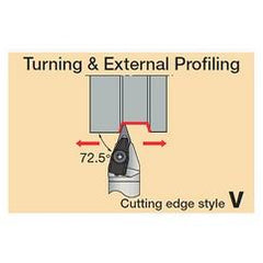 CVVNN2525M1607-RD - Turning Toolholder - All Tool & Supply