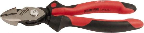 Wiha - 8" OAL, 0.138" Capacity, Cutting Pliers - 0.9" Jaw Length x 0.9" Jaw Width, Soft Grip Handle - All Tool & Supply