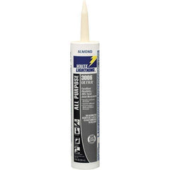 White Lightning - 10 oz Tube Almond Acrylic Latex & Silicone Joint Sealant - -30 to 180°F Operating Temp, 10 min Tack Free Dry Time, 5 to 7 Days Full Cure Time - All Tool & Supply