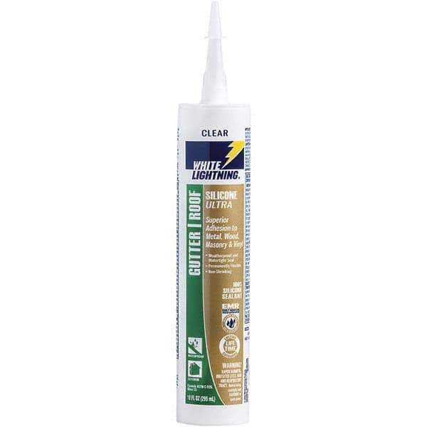 White Lightning - 10 oz Tube White Silicone Sealant - -80 to 450°F Operating Temp, 30 min Tack Free Dry Time, 24 to 48 hr Full Cure Time - All Tool & Supply