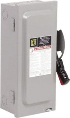 Square D - 30 Amp, 600 VAC, 3 Pole Nonfused Safety Switch - NEMA 1, 1 & 3 Phase, 10 hp at 600 VAC (Single Phase), 30 hp at 600 VAC (Triple Phase) - All Tool & Supply