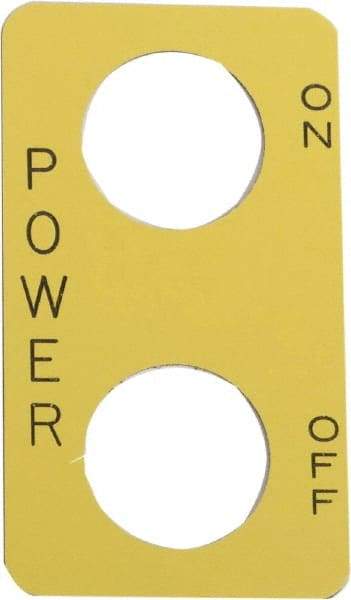 Square D - Legend Plate - POWER:On-Off - 30mm Hole Diameter - All Tool & Supply