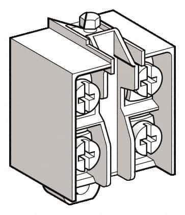 Telemecanique Sensors - 2NC, 3 Amp, Electrical Switch Contact Block - 240 VAC, For Use with ZCD27, ZCKJ7, ZCKJ7D, ZCKL7, ZCKM7, ZCKS7, ZCP27 - All Tool & Supply