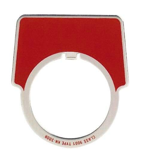 Schneider Electric - Rectangular, Aluminum Legend Plate - Blank - Red Background, 30mm Hole Diameter, 44mm Wide x 50mm High - All Tool & Supply