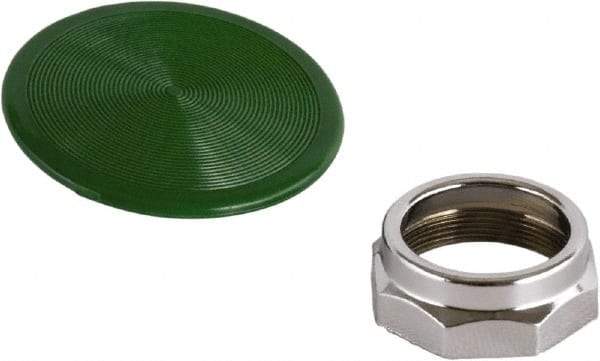 Schneider Electric - Extended Mushroom Head Pushbutton Switch 2-1/4" Snap-In Knob - Green, Round Button, Nonilluminated - All Tool & Supply