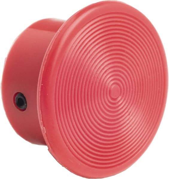 Schneider Electric - Extended Mushroom Head Pushbutton Switch 1-3/8" Screw-On Knob - Red, Round Button, Nonilluminated - All Tool & Supply