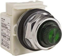 Schneider Electric - 480 VAC Green Lens Indicating Light - Screw Clamp Connector - All Tool & Supply