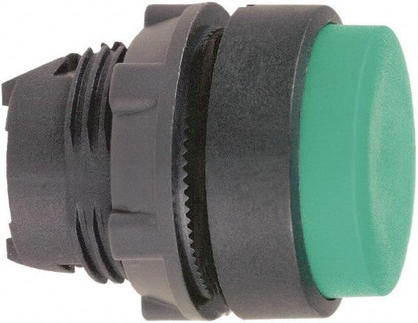 Schneider Electric - 22mm Mount Hole, Extended Straight, Pushbutton Switch Only - Round, Green Pushbutton, Nonilluminated, Momentary (MO) - All Tool & Supply