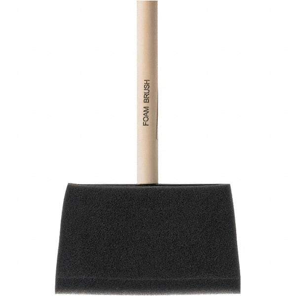 Rubberset - 4" Flat Foam Foam Paint Brush - Wood Pole-Mount Handle - All Tool & Supply