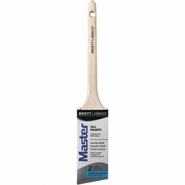 Bestt-Liebco - 2" Angled Nylon/Polyester Sash Brush - Wood Rattail Handle - All Tool & Supply