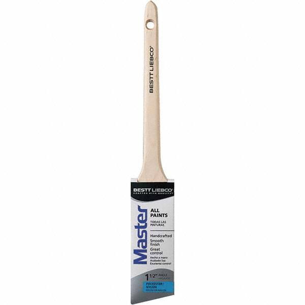 Bestt-Liebco - 1-1/2" Angled Nylon/Polyester Sash Brush - Wood Rattail Handle - All Tool & Supply