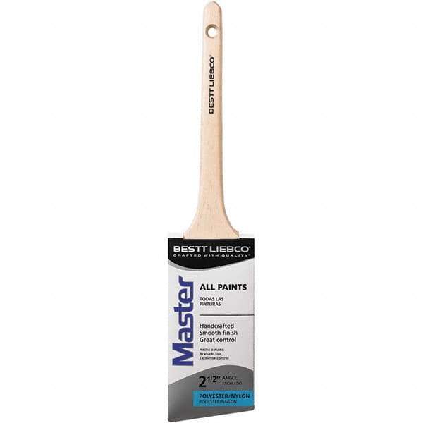 Bestt-Liebco - 2-1/2" Angled Nylon/Polyester Sash Brush - Wood Rattail Handle - All Tool & Supply